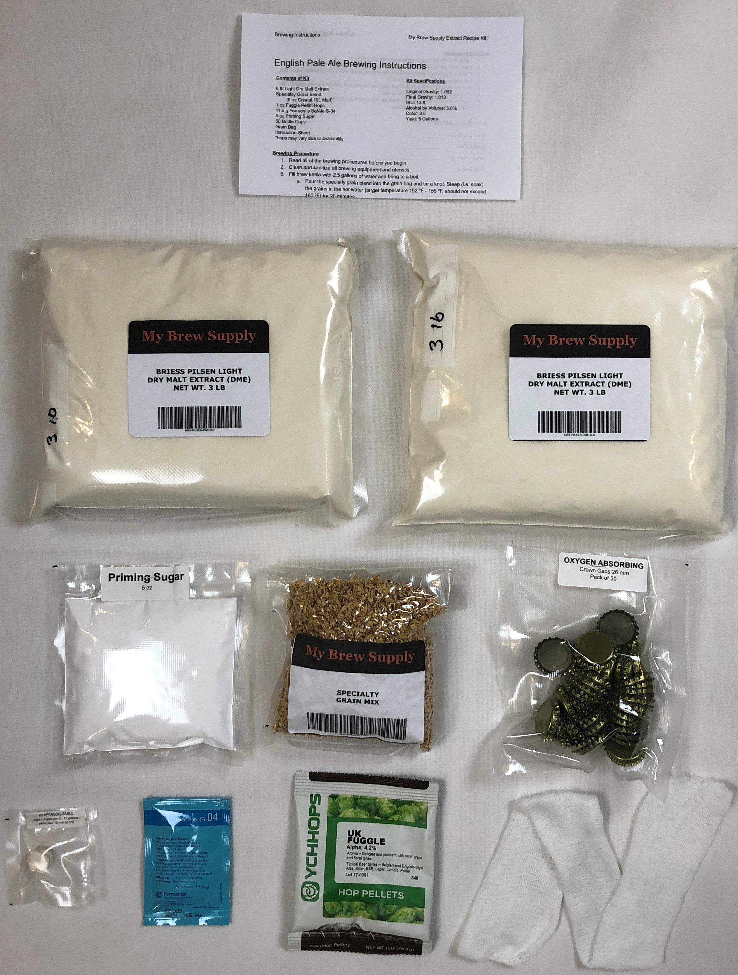 English Pale Ale 5 Gallon Premium Extract Beer Ingredient Kit