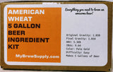 American Wheat 5 Gallon Premium Extract Beer Ingredient Kit