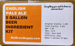 English Pale Ale 5 Gallon Premium Extract Beer Ingredient Kit
