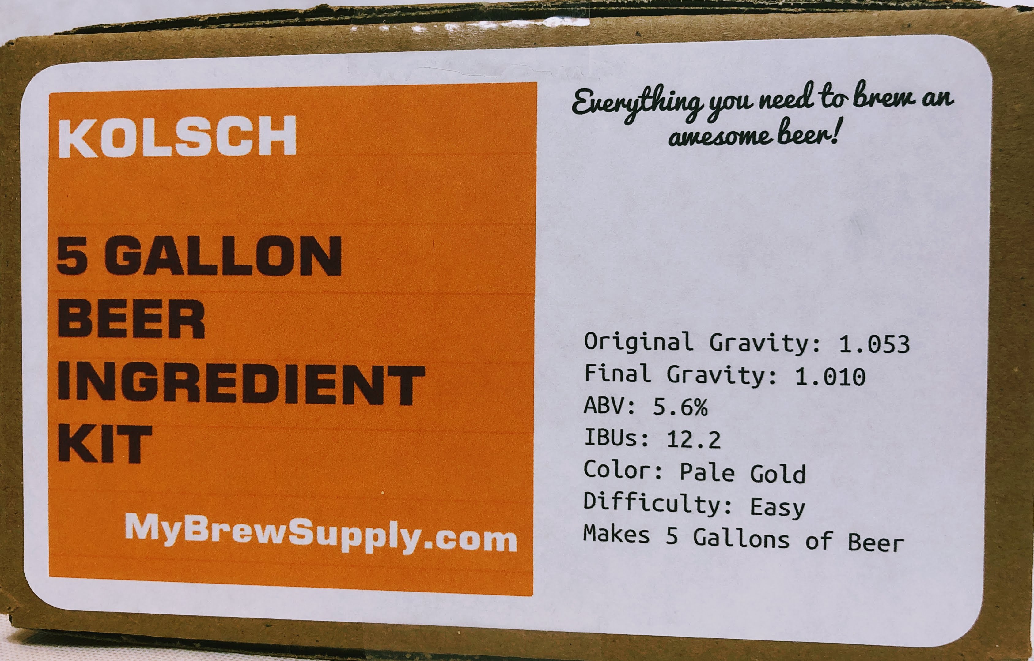 Kolsch 5 Gallon Premium Extract Beer Ingredient Kit